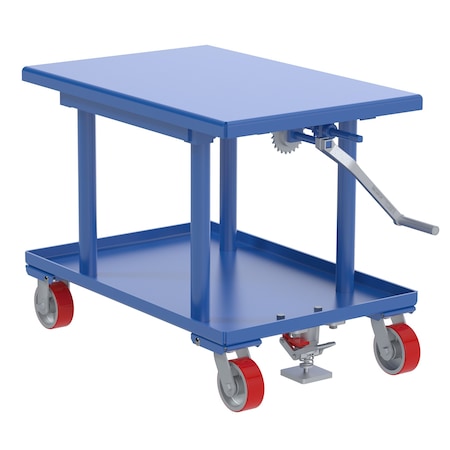 VESTIL High Profile Mech Post Table, Load Cap. 2000 lb., Platform Length: 36" MT-2436-HP